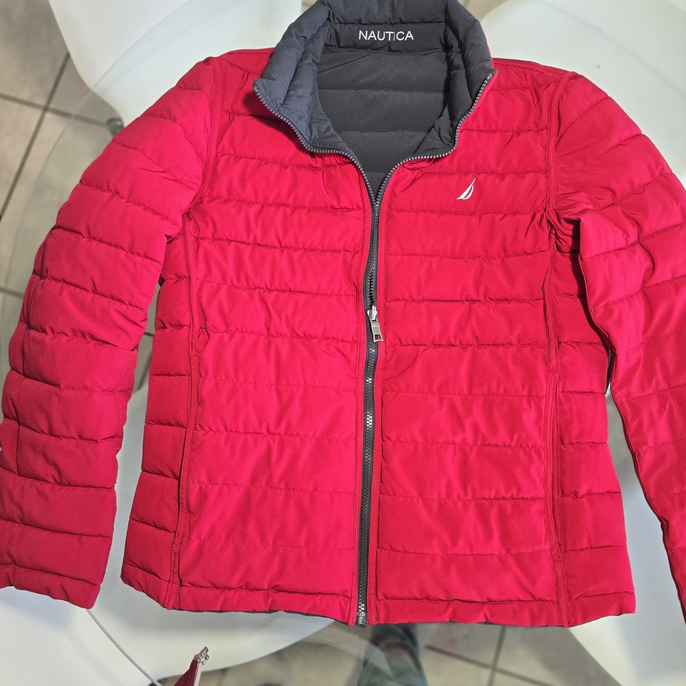 Nautica Red Puffer Jacket